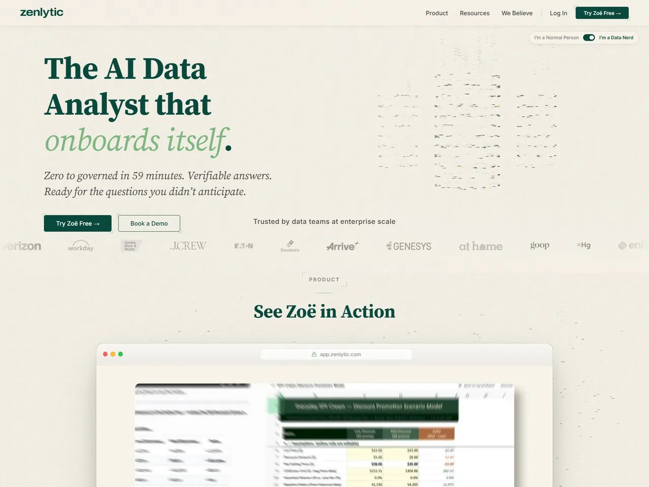 Zenlytic website